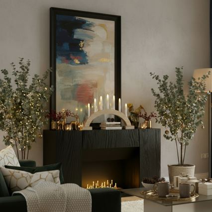 Brilagi - LED Vianočný svietnik 7xLED/2xAA 28x45 cm