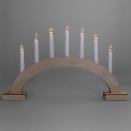 BRILAGI - LED Vianočný svietnik 7xLED/2xAA béžová/biela