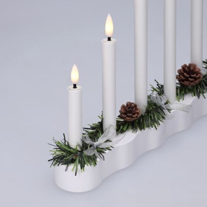 BRILAGI - LED Vianočný svietnik 7xLED/2xAA biela