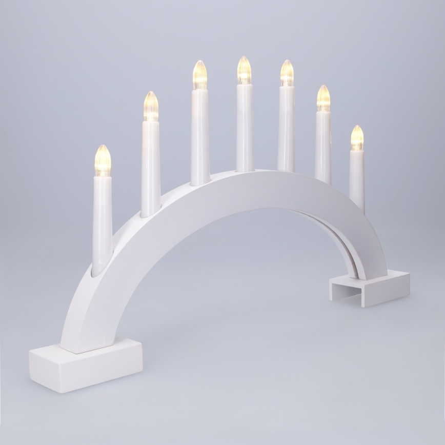 BRILAGI - LED Vianočný svietnik 7xLED/2xAA biela