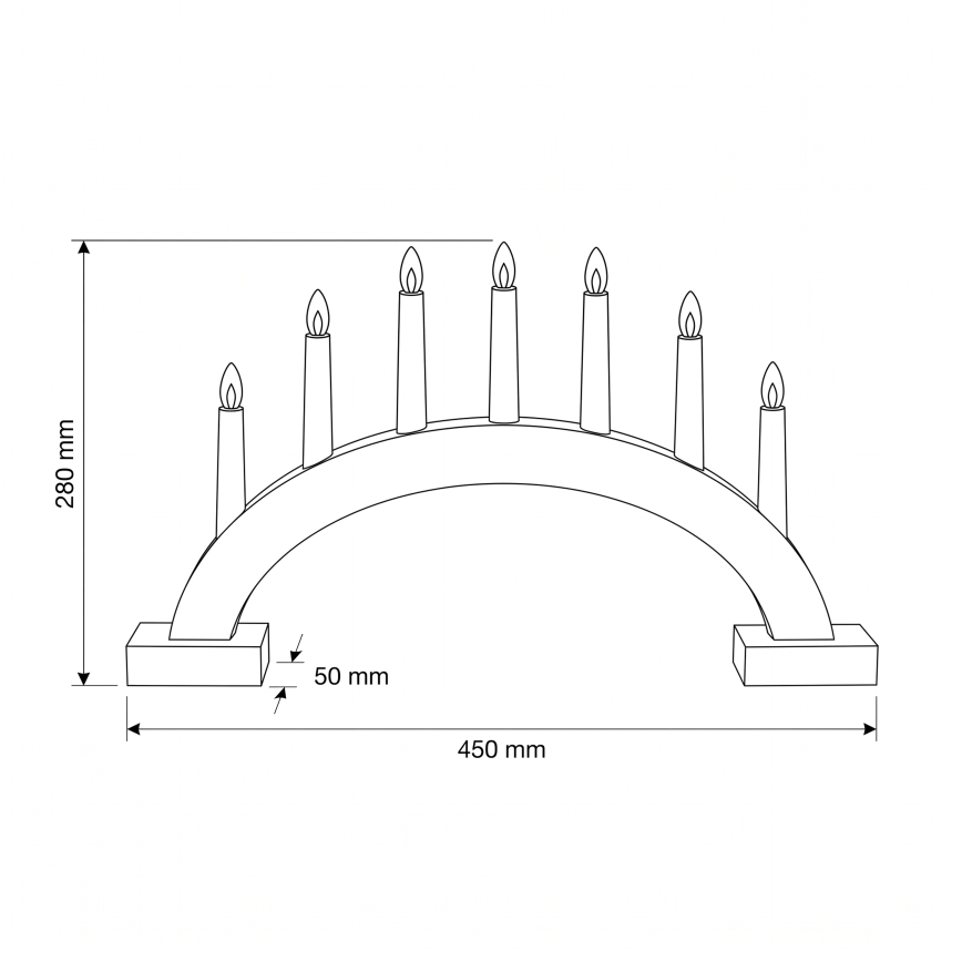BRILAGI - LED Vianočný svietnik 7xLED/2xAA biela