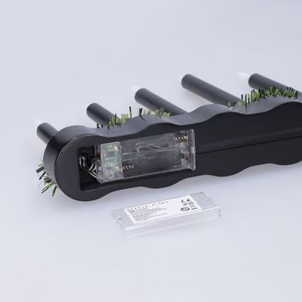 BRILAGI - LED Vianočný svietnik 7xLED/2xAA čierna