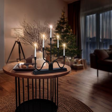 Brilagi - LED vianočný svietnik LED/2xAA čierny