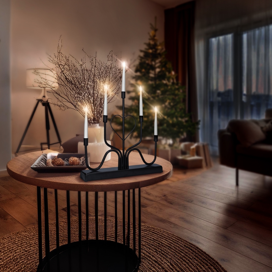 Brilagi - LED vianočný svietnik LED/2xAA čierny