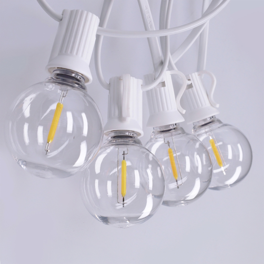 Brilagi - LED vonkajší dekoratívny reťaz GIRLANDA 25xE12/0,6W/230V 20m biela IP44 teplá biela