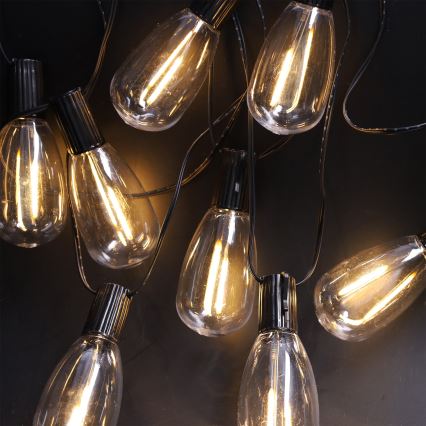 Brilagi - LED vonkajší dekoračný svetelný reťazec 10×LED/3×AA 3,2 m IP44 teplá biela