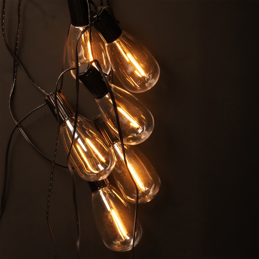 Brilagi - LED vonkajší dekoračný svetelný reťazec 10×LED/3×AA 3,2 m IP44 teplá biela