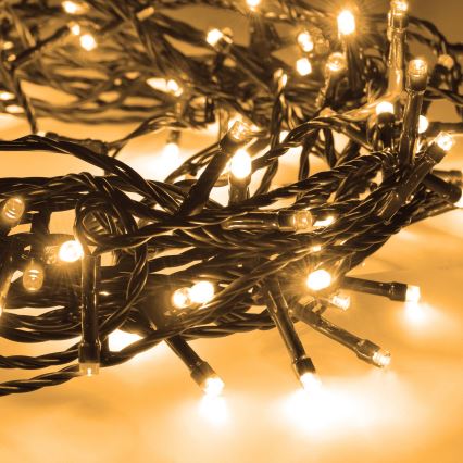 Brilagi - LED vonkajší reťaz 100×LED/8 funkcií 13 m IP44 teplá biela