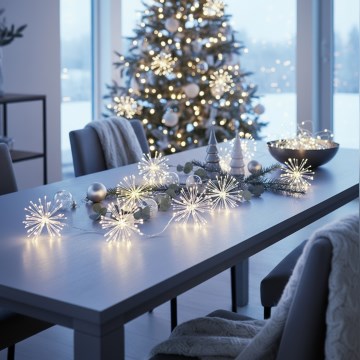 Brilagi - LED vonkajší svetelný reťaz 150 LED, 5 m, IP44, studená biela, efekt ohňostroja