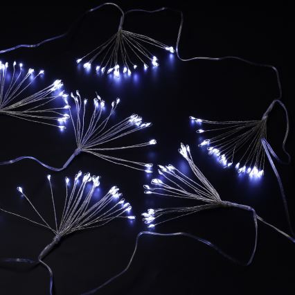 Brilagi - LED vonkajší svetelný reťaz 150 LED, 5 m, IP44, studená biela, efekt ohňostroja