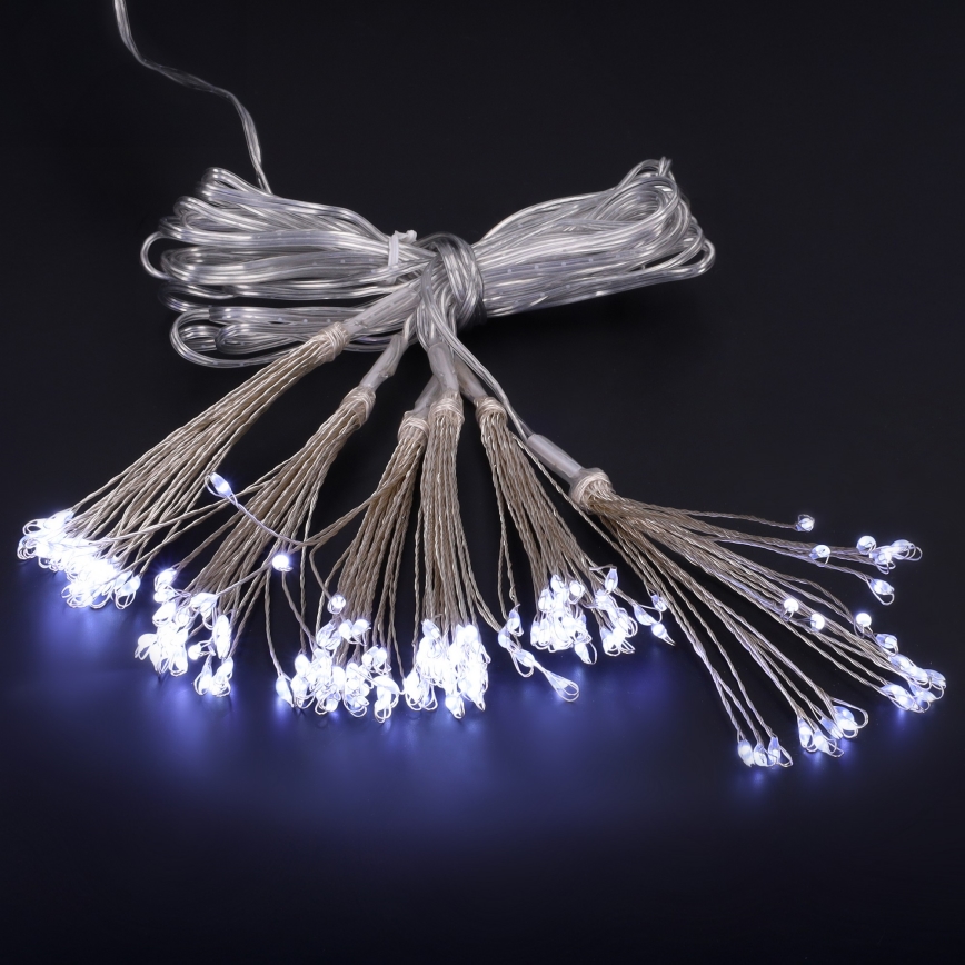 Brilagi - LED vonkajší svetelný reťaz 150 LED, 5 m, IP44, studená biela, efekt ohňostroja