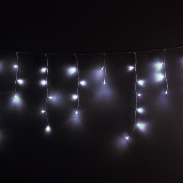 Brilagi - LED vonkajší vianočný cencúľový záves 200xLED, 8 režimov, 13 m, IP44, studená biela