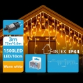 BRILAGI - LED vonkajší vianočný reťaz 1500xLED/12W/8 funkcií 78x0,6m IP44 teplá biela