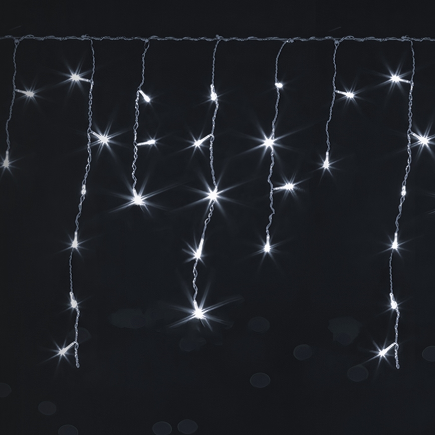 Brilagi - LED vonkajší vianočný reťaz 200xLED/8 funkcií 13x0,6m IP44 studená biela