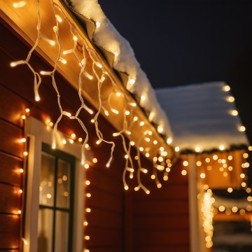 Brilagi - LED vonkajší vianočný záves 360xLED/8 funkcií 14m IP44 teplá biela cencúle