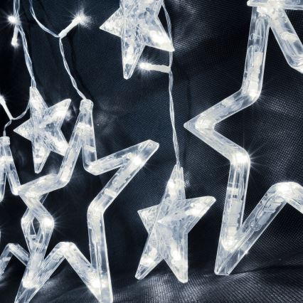 Brilagi - LED Vonkajší  záves 123xLED/3xAA/USB 3m IP44 studená biela