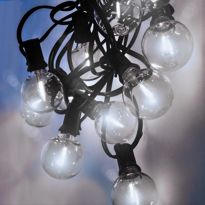 Brilagi - LED vonkajšia dekoračná reťaz GIRLANDA 25xE12/0,8W/230V 20m IP44 studená biela