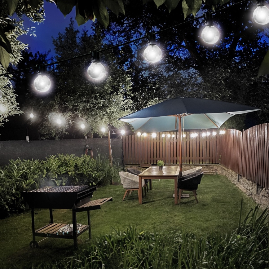 Brilagi - LED vonkajšia dekoračná reťaz GIRLANDA 25xE12/0,8W/230V 20m IP44 studená biela