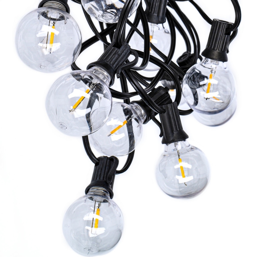 Brilagi - LED vonkajšia dekoračná reťaz GIRLANDA 25xE12/0,8W/230V 20m IP44 studená biela