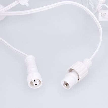Brilagi - LED vonkajšia dekoratívna svetelná reťaz GIRLANDA 10xE12/0,6W/230V 8m biela IP44 teplá biela