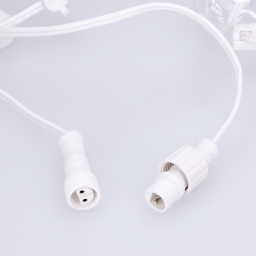 Brilagi - LED vonkajšia dekoratívna svetelná reťaz GIRLANDA 10xE12/0,6W/230V 8m biela IP44 teplá biela