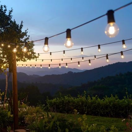 Brilagi - LED vonkajšia dekoratívna GIRLANDA 10xE12/0,6W/230V 8m čierna IP44 teplá biela