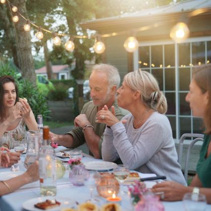 Brilagi - LED vonkajšia dekoračná girlanda GIRLANDA 18xE12/0,6W/230V 13m čierna IP44 teplá biela