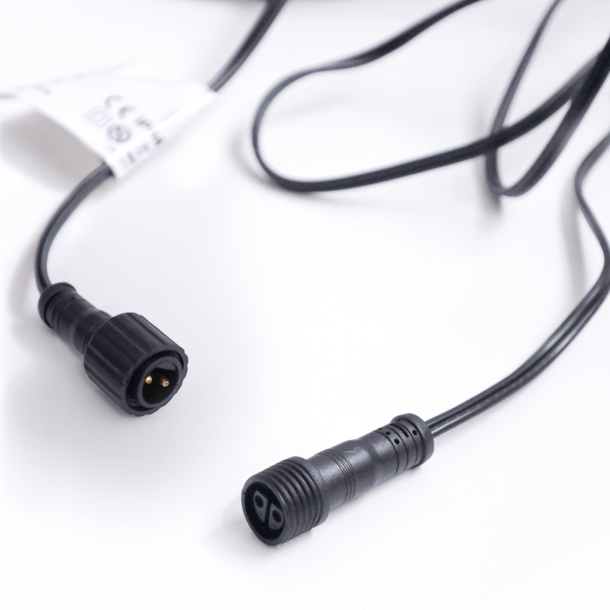 Brilagi - LED vonkajšia dekoračná girlanda GIRLANDA 18xE12/0,6W/230V 13m čierna IP44 teplá biela