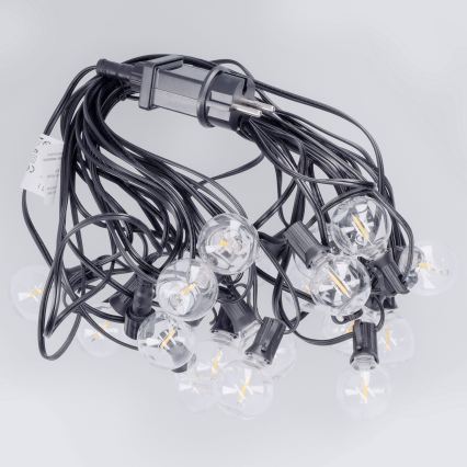 Brilagi - LED vonkajšia dekoračná girlanda GIRLANDA 18xE12/0,6W/230V 13m čierna IP44 teplá biela
