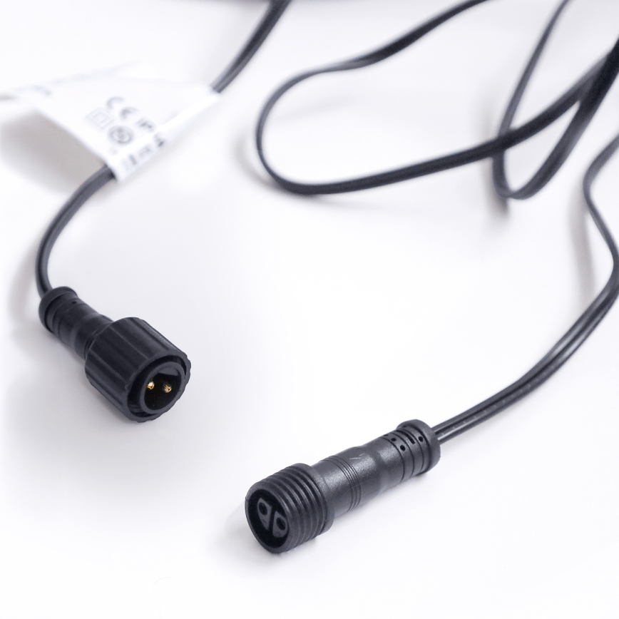 Brilagi - LED vonkajší dekoratívny svetelný reťazec GIRLANDA 25xE12/0,36W/24V 20m čierna IP44 teplá biela