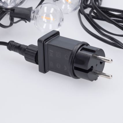 Brilagi - LED vonkajšia dekoračná reťaz GIRLANDA 18xE12/0,6W/230V 13m čierna IP44 teplá biela