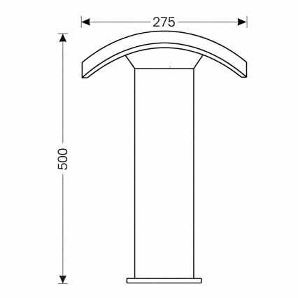 Brilagi - LED Vonkajšia lampa ARCELO LED/9W/230V 50 cm IP54