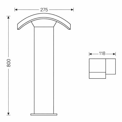 Brilagi - LED Vonkajšia lampa ARCELO LED/9W/230V 80 cm IP54