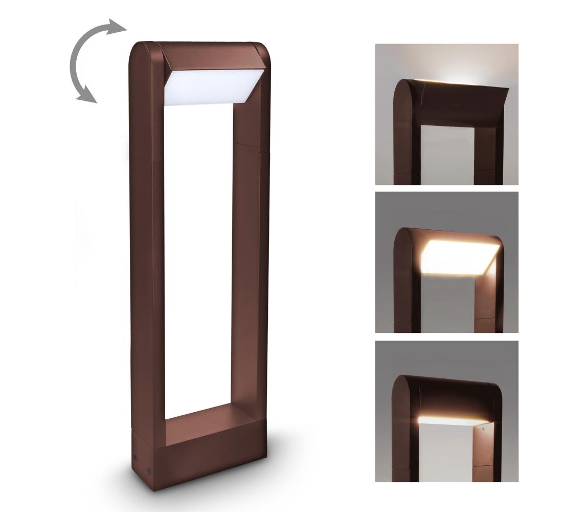 Brilagi - LED vonkajšia lampa CROTONE LED/7W/230V hnedá IP54 50 cm WO-HR60441-2-500-OEM-RUST