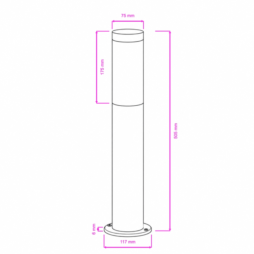 BRILAGI - LED vonkajšia lampa ELIA 1xE27/7W/230V 4000K IP44 50 cm antracit