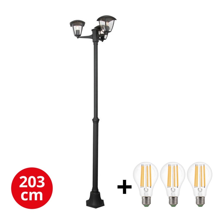 Brilagi -  LED Vonkajšia lampa LUNA 3xE27/60W/230V IP44