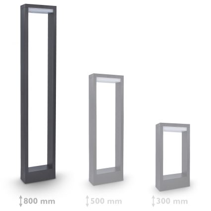 Brilagi - LED Vonkajšia lampa RAGUSA LED/7W/230V 3000/4000/6000K antracit IP54 80 cm