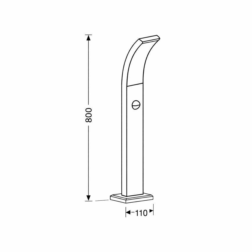Brilagi - LED Vonkajšia lampa so senzorom ARCELO LED/9W/230V 50 cm IP44