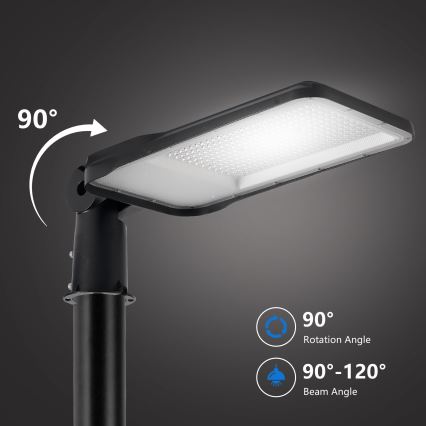 Brilagi - LED vonkajšia pouličná lampa so stĺpom a kĺbom 4 m URBANLIGHT LED/200W/230V čierna IP65