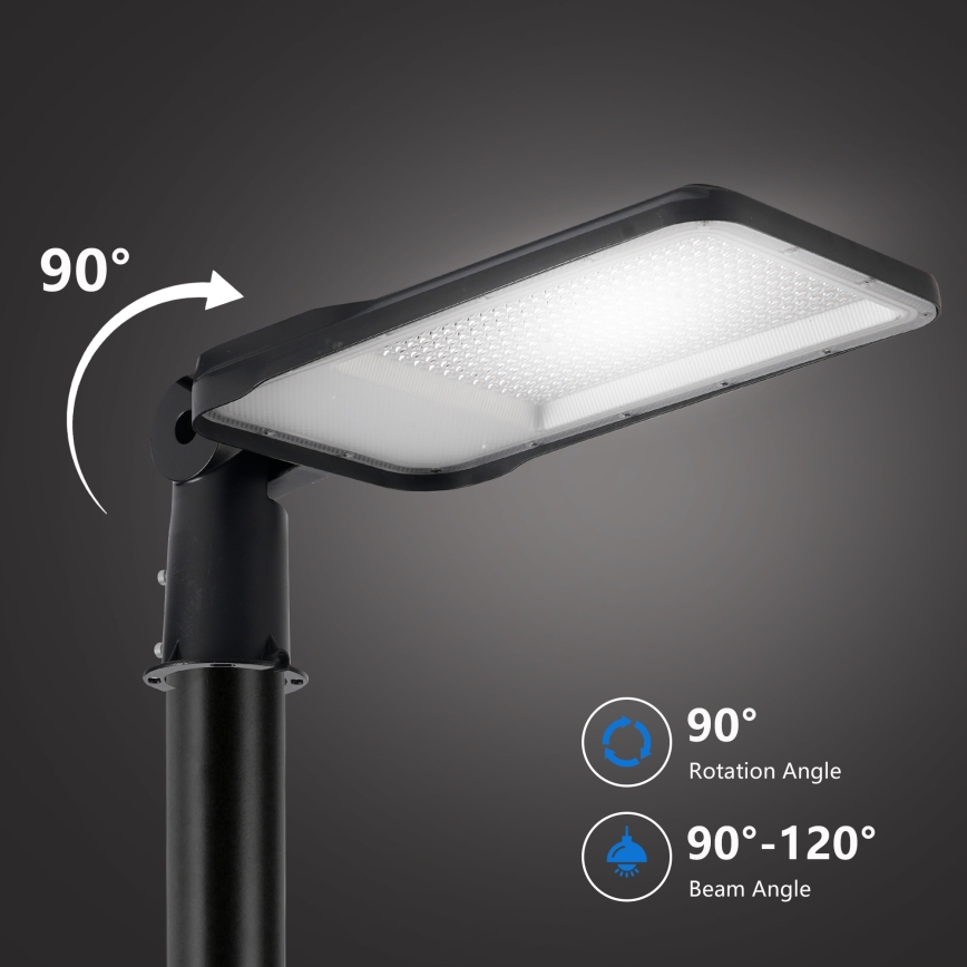 Brilagi - LED vonkajšia pouličná lampa so stĺpom a kĺbom 4 m URBANLIGHT LED/200W/230V čierna IP65