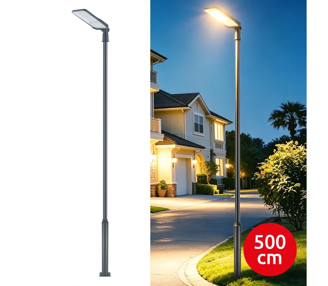 Brilagi-LED vonkajšia lampa so stĺpom a káblom 5 m URBANLIGHT LED/200W/230V antracit IP65 BG4772+BG3824