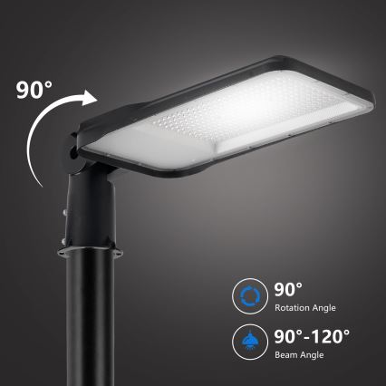 Brilagi - LED vonkajšia pouličná lampa so stĺpom a kĺbom 5 m URBANLIGHT LED/200W/230V čierna IP65