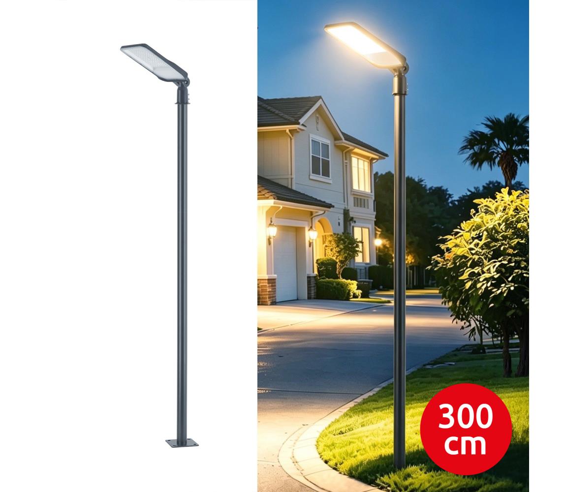 Brilagi-LED Vonkajšia lampa so stĺpom a kl. 3 m URBANLIGHT LED/100W/230V antracit IP65 BG4766+BG1526