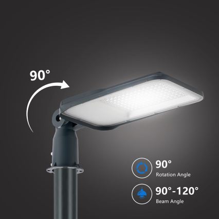Brilagi - LED vonkajšia pouličná lampa s 3 m stĺpom a kĺbom URBANLIGHT LED/100W/230V antracit IP65
