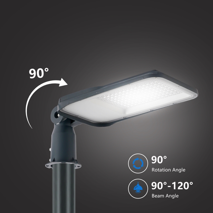 Brilagi - LED vonkajšia pouličná lampa s 3 m stĺpom a kĺbom URBANLIGHT LED/100W/230V antracit IP65