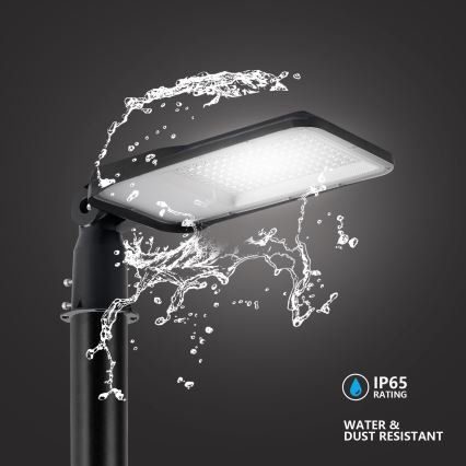 Brilagi - LED vonkajšie pouličné svietidlo so stĺpom a kĺbom 4 m URBANLIGHT LED/100W/230V čierne IP65