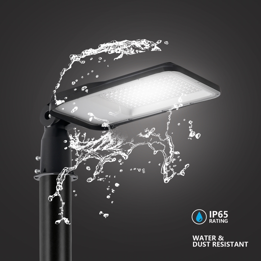 Brilagi - LED vonkajšie pouličné svietidlo so stĺpom a kĺbom 4 m URBANLIGHT LED/100W/230V čierne IP65