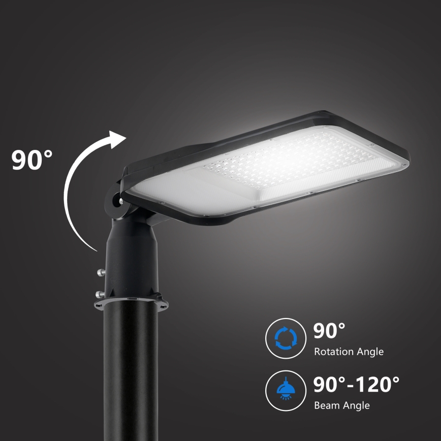 Brilagi - LED vonkajšie pouličné svietidlo so stĺpom a kĺbom 4 m URBANLIGHT LED/100W/230V čierne IP65