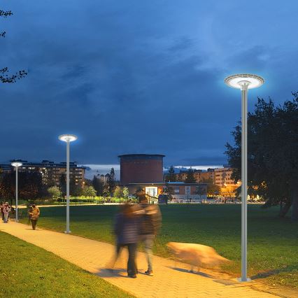 BRILAGI - LED Vonkajšie pouličné svietidlo so stĺpom 3 m URBANSPARK LED/120W/230V sivá IP65