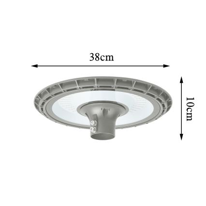 BRILAGI - LED Vonkajšie pouličné svietidlo so stĺpom 3 m URBANSPARK LED/120W/230V sivá IP65